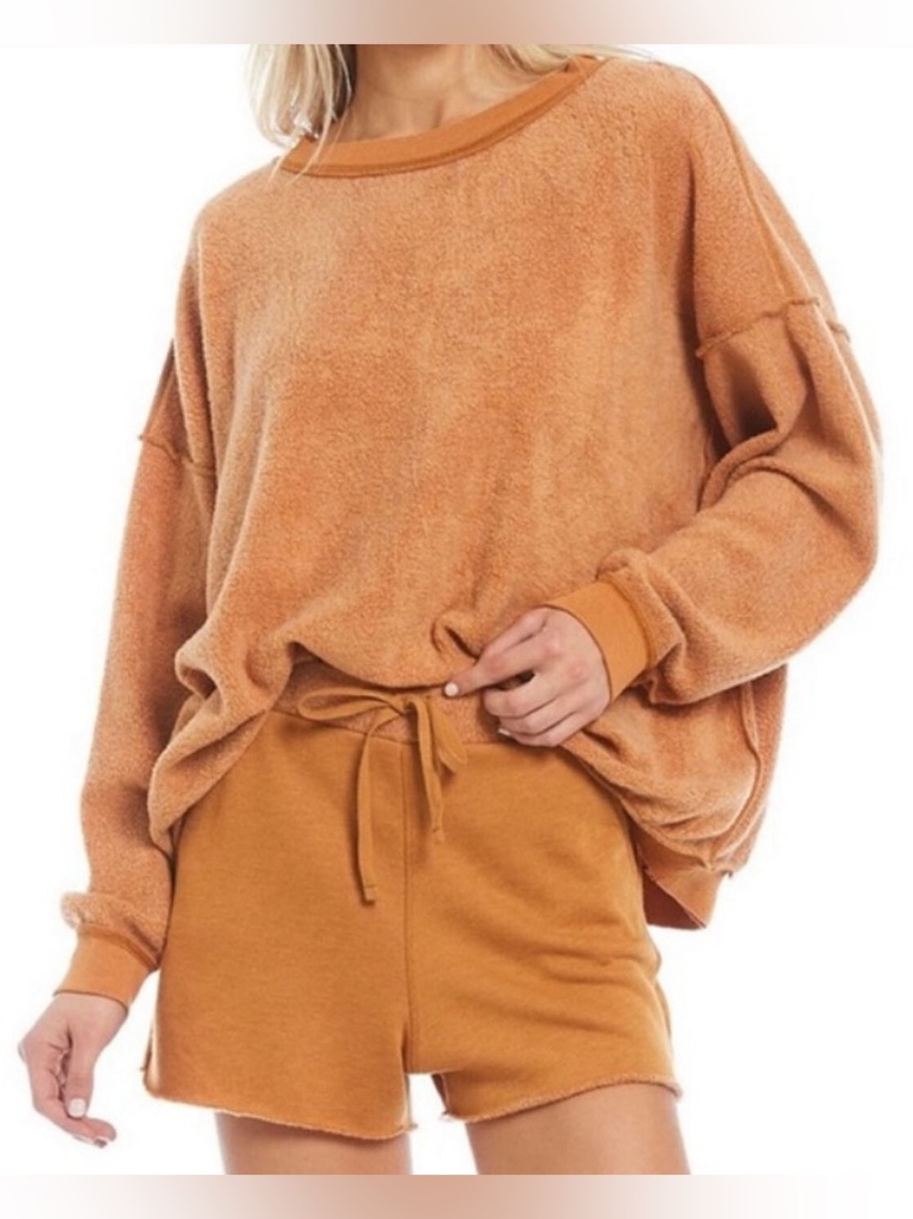 Free People Kelly Cognac Sweatshirt Small